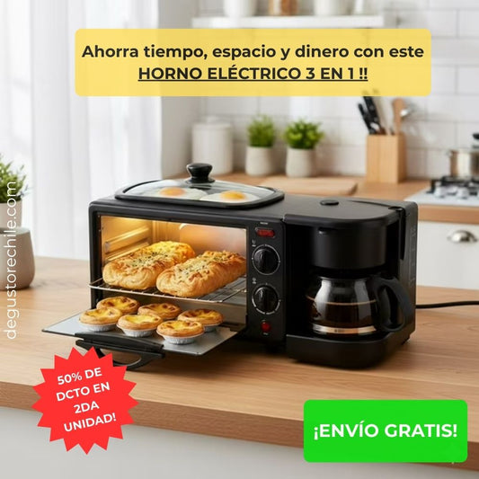 Horno Eléctrico 3 En 1